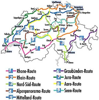 Schweizer Fluss Und Seen Karte